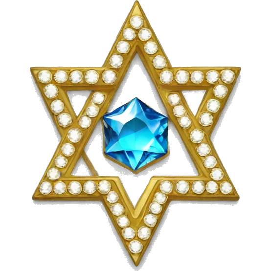 Rhinestone star of David emoji