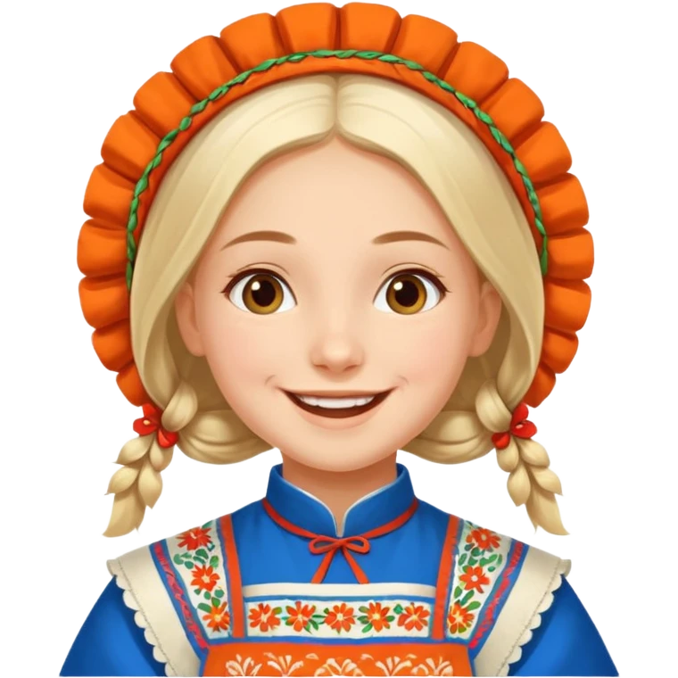 Девочка на празднике масленица emoji
