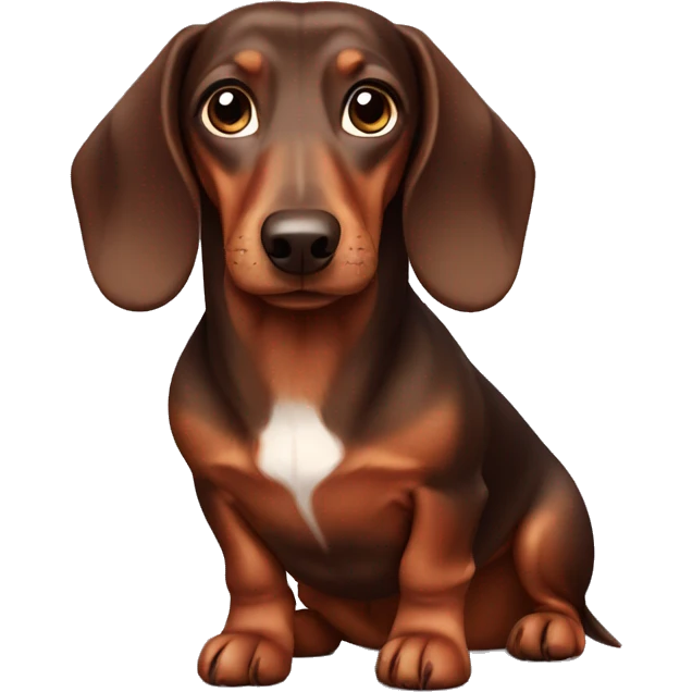 brown dachshund emoji