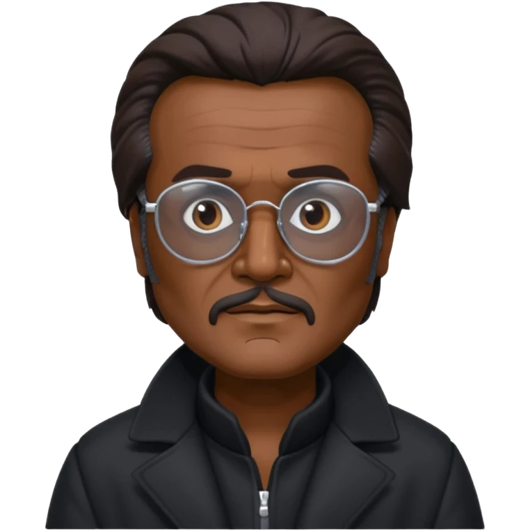 Rajinikanth baasha with black coat cooling glass emoji