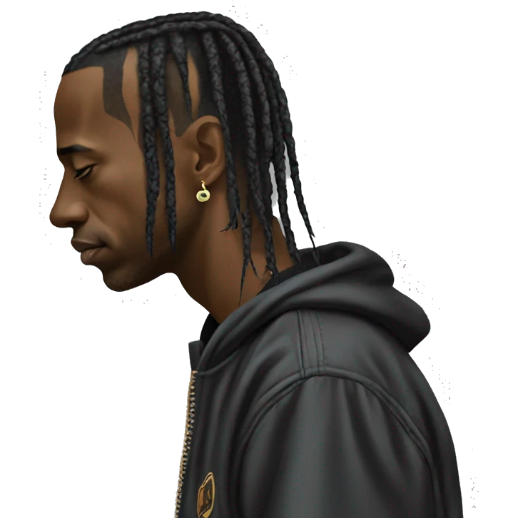 Travis Scott side view with emoji
