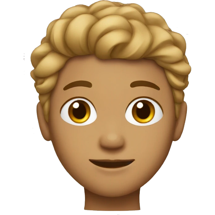 tan teenager with a burst fade wavy hair emoji