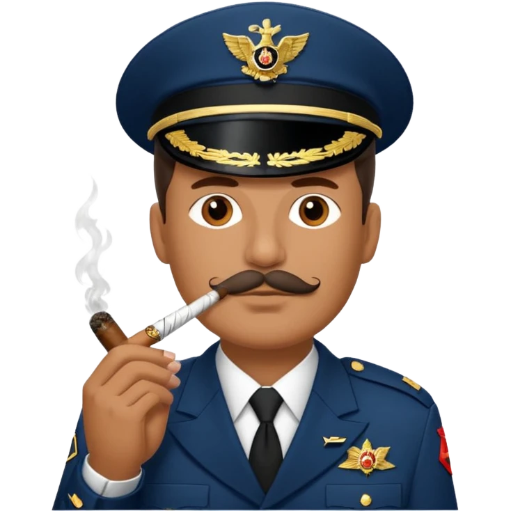 old school sergeant major smoking a cigar emoji