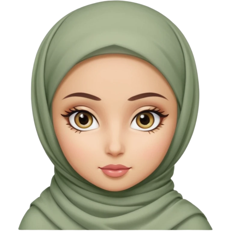 pretty bratz hijabi sage eyes emoji