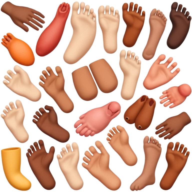 Create colour full 3d image of all body parts  emoji