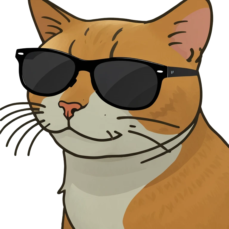 Cat with sunglasses emoji