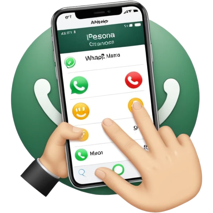 Crea un icono de iPhone WhatsApp que sea haciendo el gesto de meter la nariz por los dedos mientras los dedos hacen un círculo. Así: 👌🏻 emoji