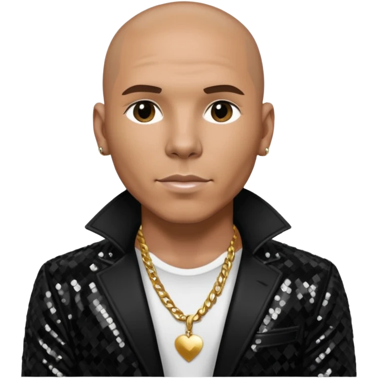 Pitbull, Rapper with black sequin outfit emoji