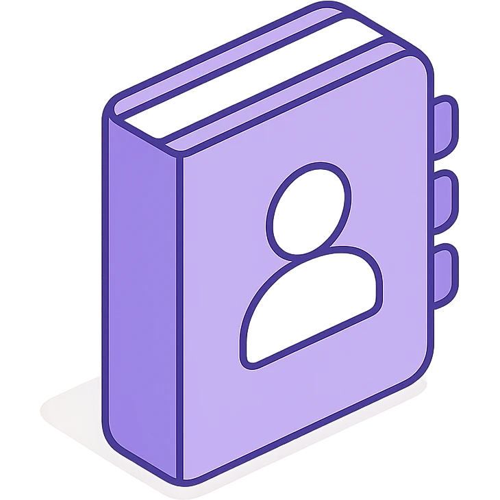 "No contacts", no text, with the colors: Primary Purple:  #8B5CF6
  Light Purple:    #A78BFA emoji