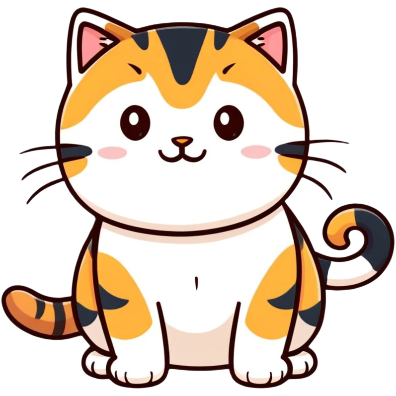 Cute tabby cat with white stomach, adorable expression, showing white belly fur emoji