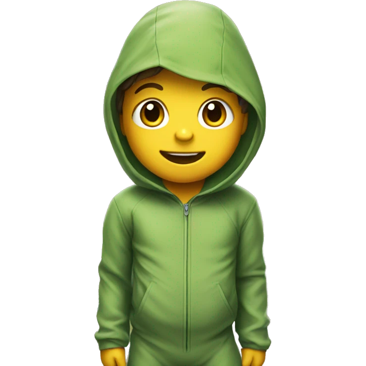 Child in a dinosaure suit emoji