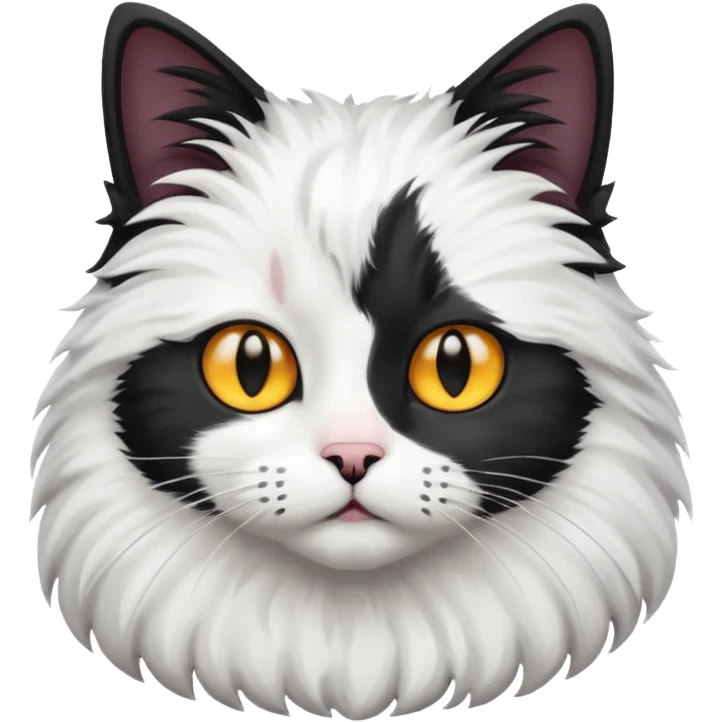 Black and white cat emoji