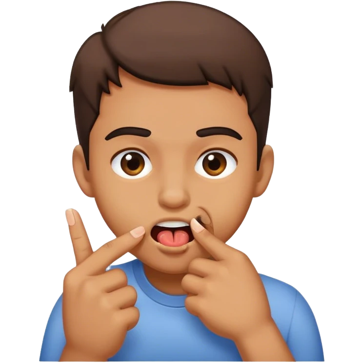 Finger biting  emoji