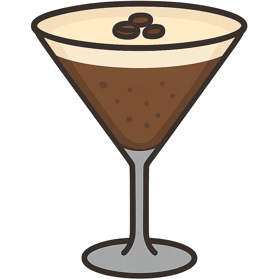 flat toon espresso martini emoji