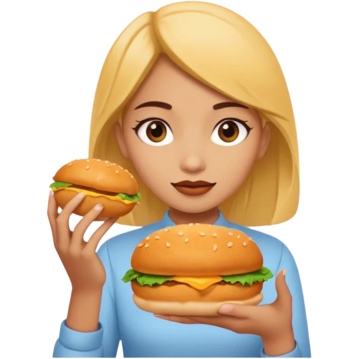 A girl with vadapav in hand emoji