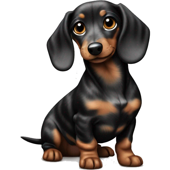 Black Merle mini dachshund  emoji