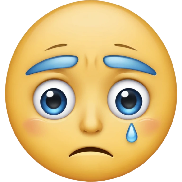 A crying emoji with dark eyelids emoji
