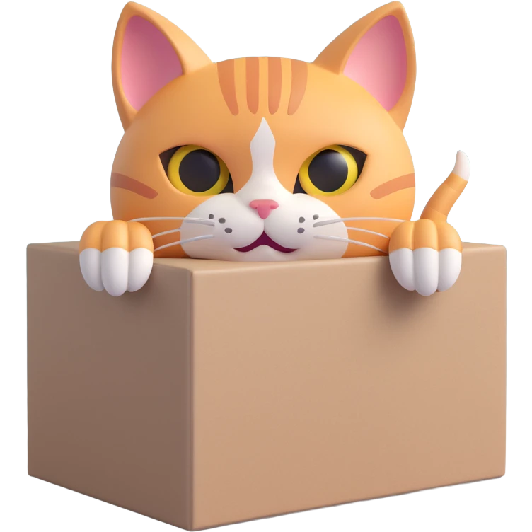 a cat hiding with just its ears poking out from behind an object, the rest concealed emoji