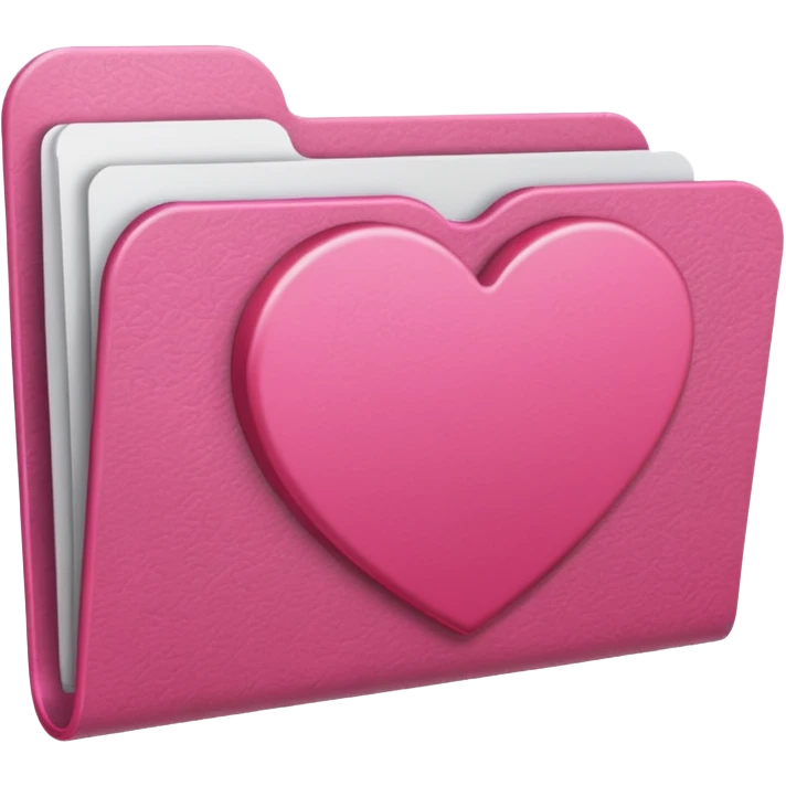 file folder pink with heart emoji