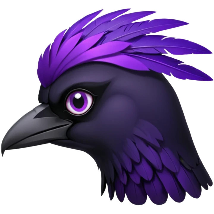 black raven with purple eyes more dark and gothic image and more black i just want the eyes purple emoji