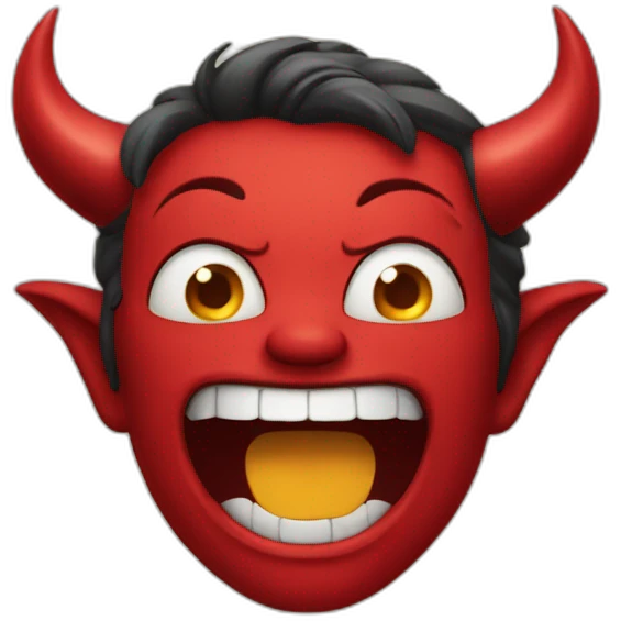 A  devil who is singing  emoji