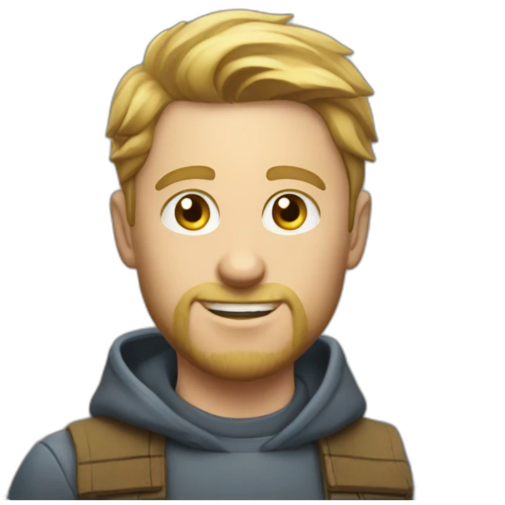White man playing a trading card game emoji