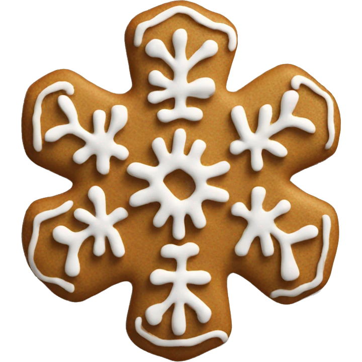 Gingerbread snowflake emoji