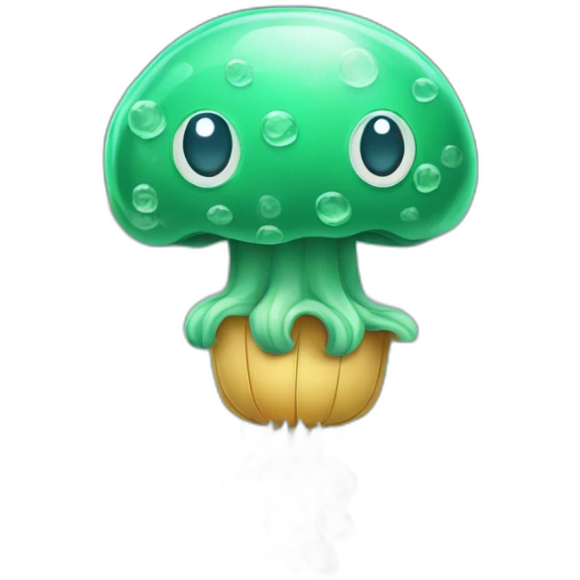 Cute jellyfish money tree emoji