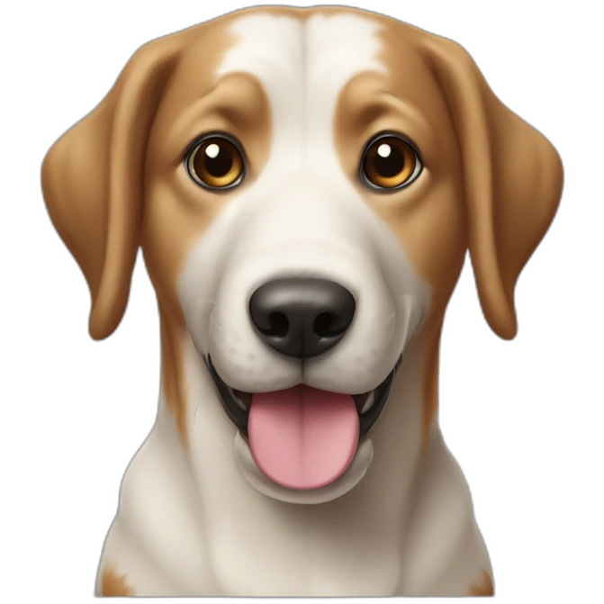Chien avec une bière emoji
