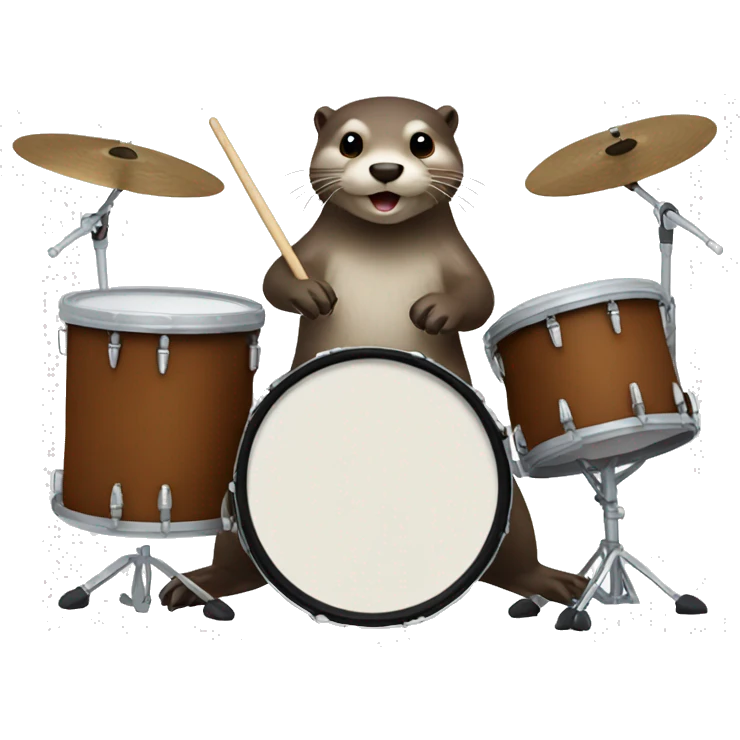 otter playing drums  emoji