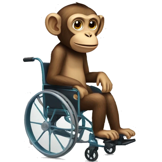 Monkey with wheelchair  emoji