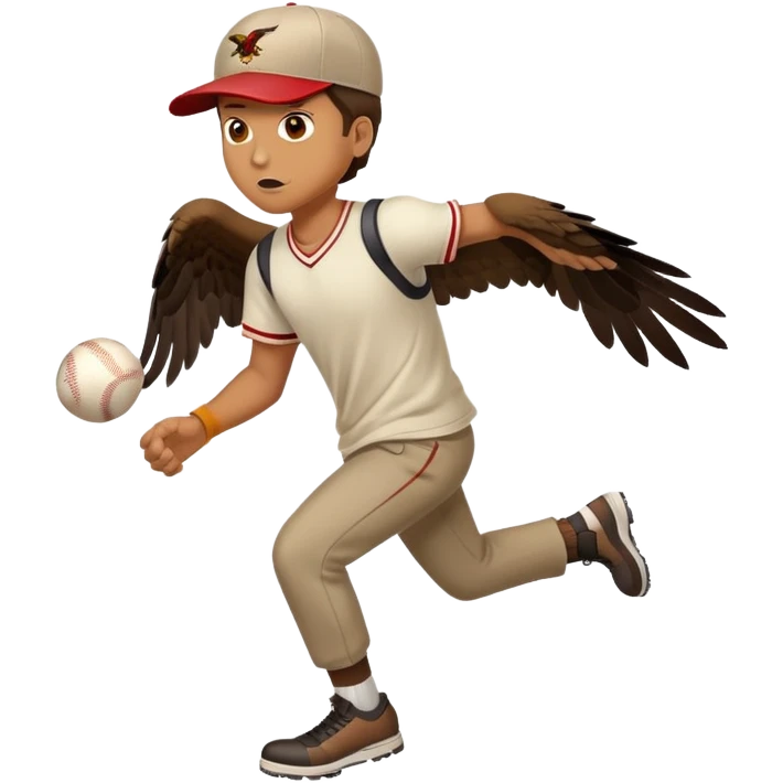 big hawk chasing smaller man emoji