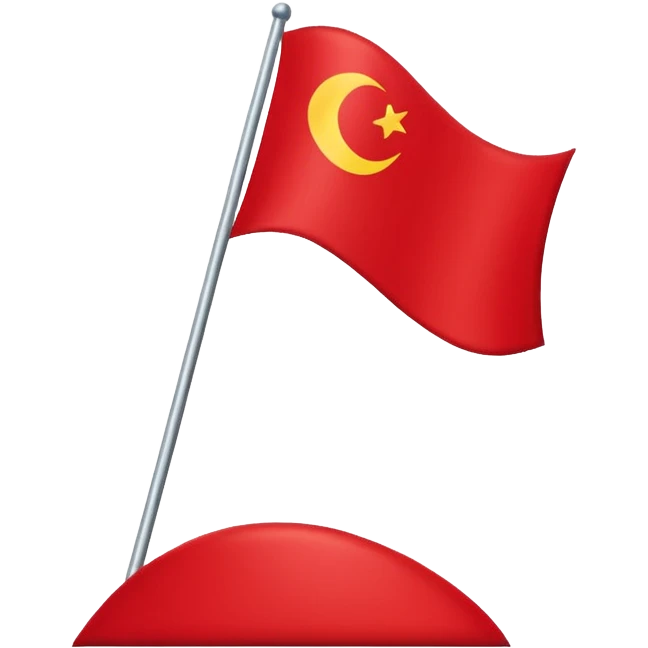 “Plain red waving castle-style flag emoji, flat clean lines, no symbols, no markings.” emoji