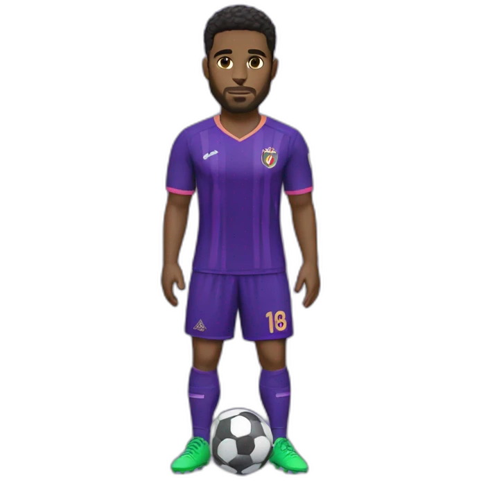 futbolista ropa morada emoji