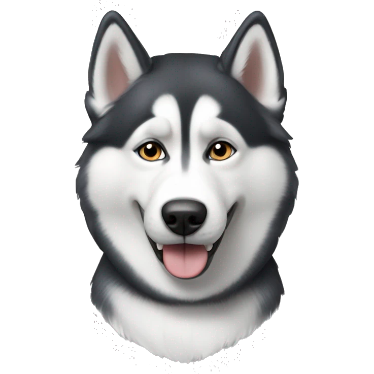 realistic husky with mono souris  emoji
