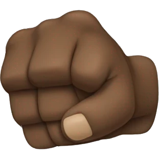 A black man raising his fists straight up emoji