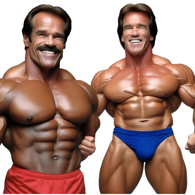 Ronnie Coleman, Mike Mentzer and Arnold Schwarzenegger group photo emoji