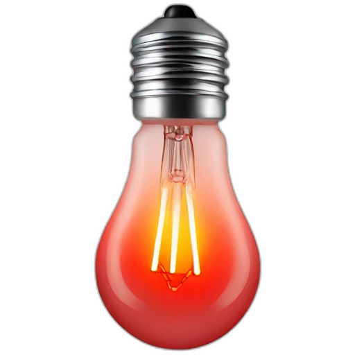 bulb with red light emoji