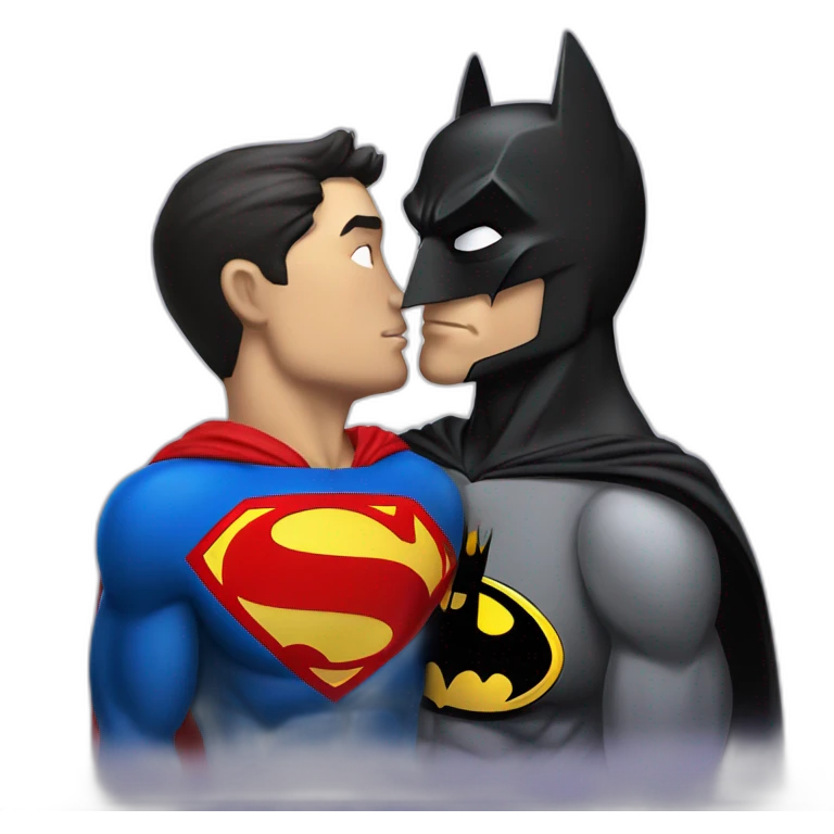 batman kiss superman emoji