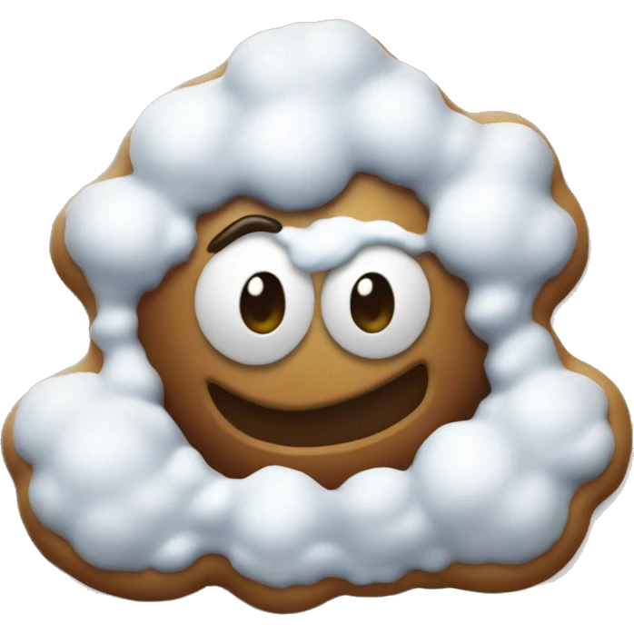 Rugalach dusted with powdered sugar emoji