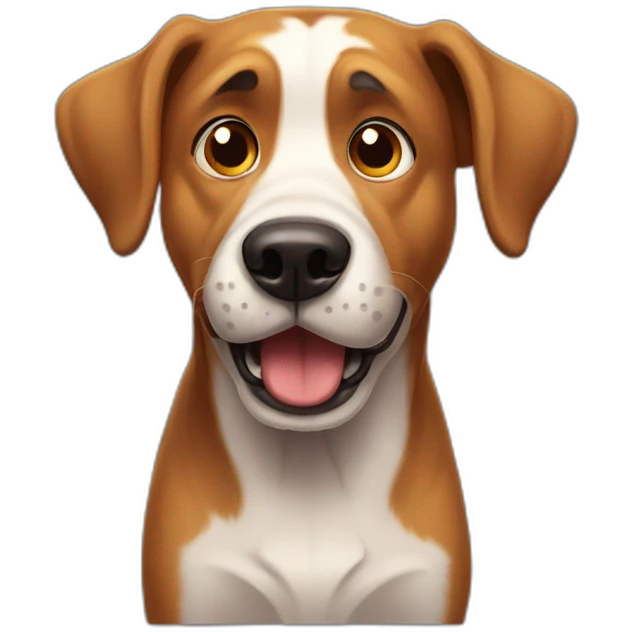 suprised and scared dog emoji