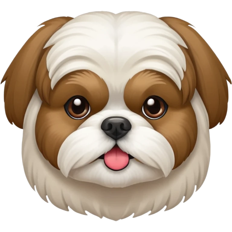 Shihtzu dtehen braun-weiss in einem Herz emoji