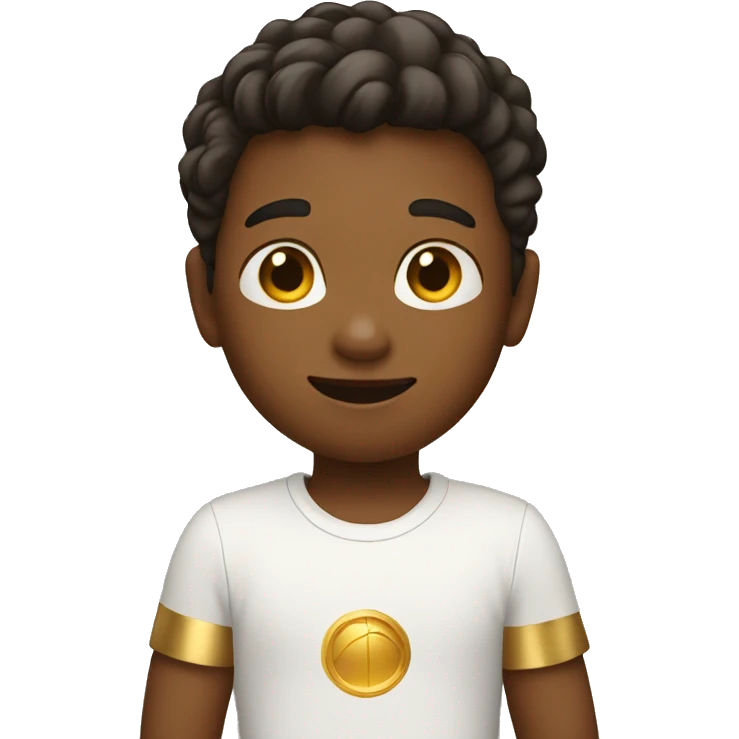 A boy with gold in his hands emoji