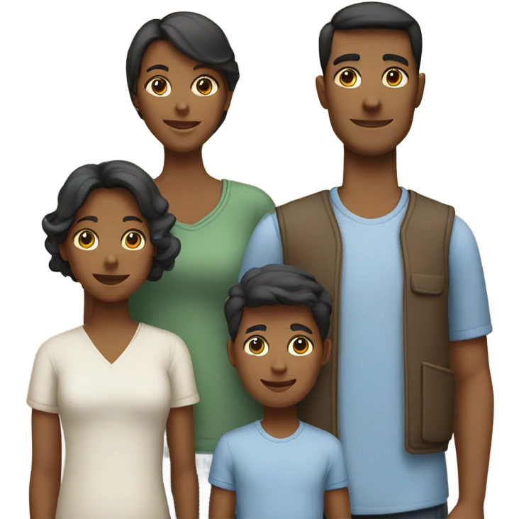 1 MOM 1 DAD AND 2 BOYS FAMILY emoji