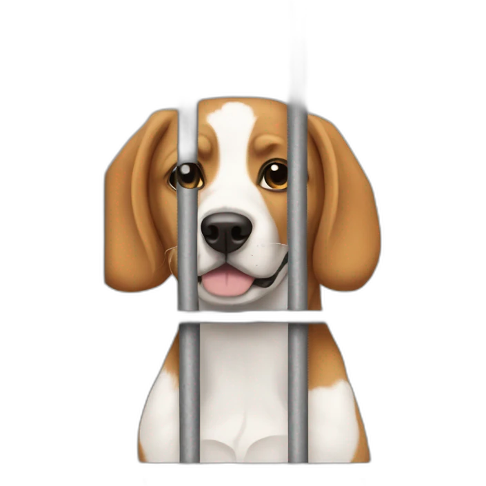 Dogs and prison emoji