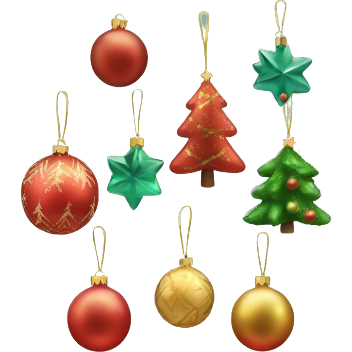 Christmas tree baubles emoji