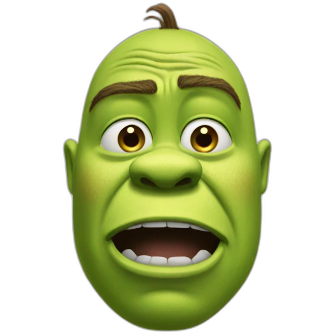 Crying shrek emoji