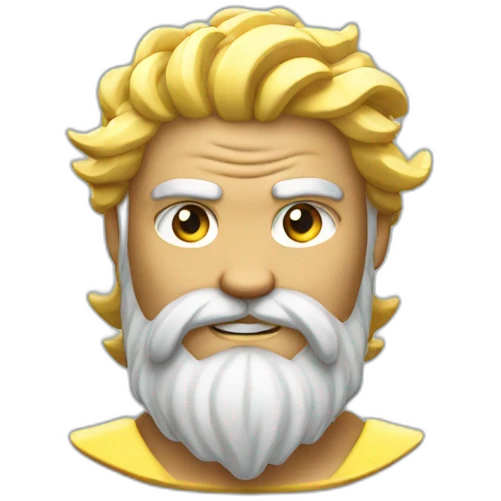 Zeus with lightening bolt emoji