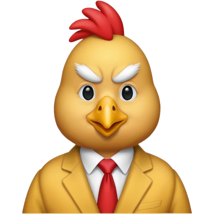 Donald trump dressed in a chicken suit emoji