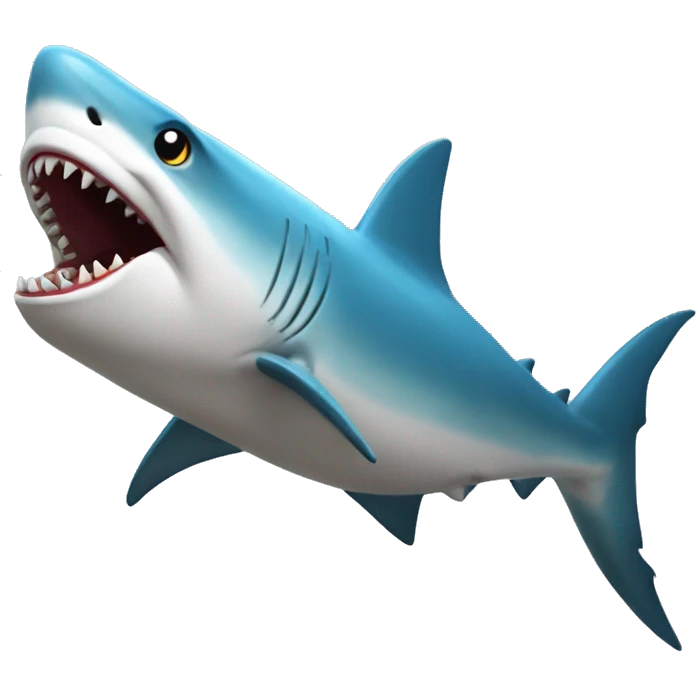 un tiburón jugando beisbol emoji